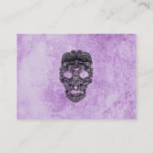 ブラックレースパープルゴシッ結婚クのテーブル座席表 プレイスカード (裏面)