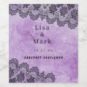 ブラックレースパープルゴシッ結婚クのワインラベル ワインラベル (シングルラベル)