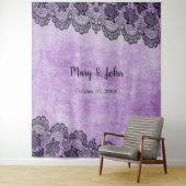 ブラックレースパープルゴシッ結婚クの写真の背景 タペストリー (インサイチュ)