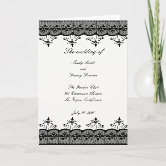 ブラックレースプログラムカード プログラム (正面)