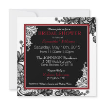 ブラックレースホワイトモダンゴシックブライダルシャワー