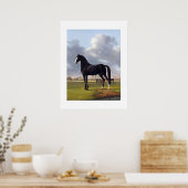 ブラックレースホース1828年頃 ポスター (キッチン)