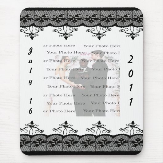 ブラックレースマウスパッド マウスパッド (正面)
