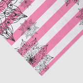 ブラックレースマンダラスオンピンクと白ストライプ色 薄葉紙 (詳細)