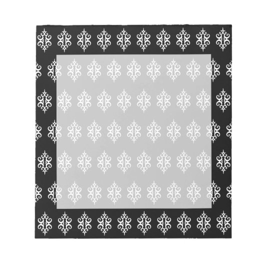 ブラックレースメモ帳 ノートパッド (正面)