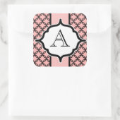 ブラックレースモノグラムステッカー スクエアシール (バッグ)