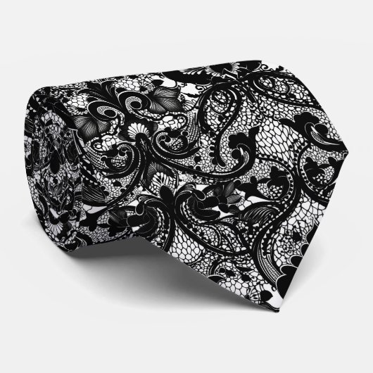ブラックレースルック ネクタイ (ロール)
