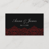 ブラックレースレジス結婚トリカード エンクロージャーカード (裏面)