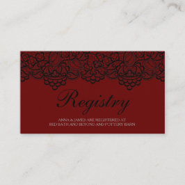 ブラックレースレジス結婚トリカード エンクロージャーカード