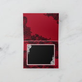 ブラックレースレッドモダンゴシックありがとう サンキューカード (内部)