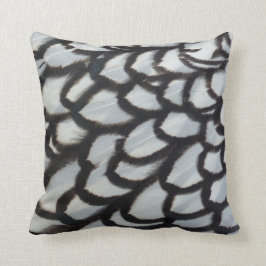 ブラックレースワインドットの羽毛 クッション