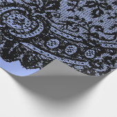 ブラックレース及びブルーラッピング紙 ラッピングペーパー (角)