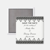 ブラックレース日付磁石を保存 マグネット (正面/裏面)