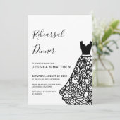 ブラックレース結婚のドレスリハーサル 招待状 (スタンド正面)