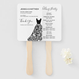 ブラックレース結婚のドレス ハンドファン