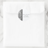 ブラックレース結婚の住所 シールシール ラウンドシール (バッグ)