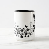 ブラックレース蝶8 ツートーンマグカップ (中央)
