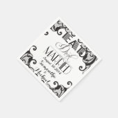 ブラックレース食べドリンク結婚したBe スタンダードカクテルナプキン (角)