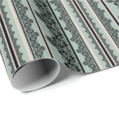 ブラックレース、オープンワーク装飾用クッション ラッピングペーパー (ロールコーナー)