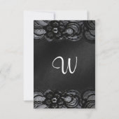 ブラックレース&サテンスイート16お祝いパーティー 招待状 (裏面)