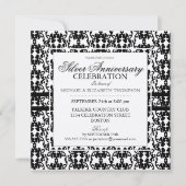 ブラックレース シルバーアニバーサリー パーティー 招待状 (正面)