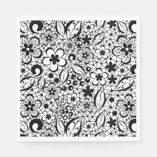ブラックレース スタンダードランチョンナプキン (正面)
