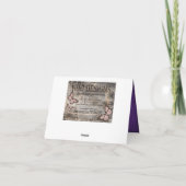 ブラックレース パープル モダンゴス 謝辞 サンキューカード (裏面)