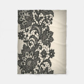 ブラックレース フリースブランケット (正面)