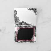 ブラックレース ホワイト モダン ゴス サンクス サンキューカード (内部)