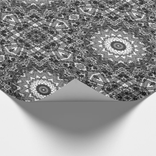 ブラックレース ラッピングペーパー (角)