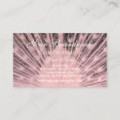 ブラックロかわいらしゴにロマンチックなピンクのピーコッカスタムク 名刺 (裏面)