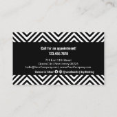 ブラックロエレガントゴとホワイトロゴのソーシャルメディア通話 ロイヤリティカード (裏面)