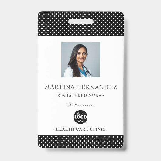 ブラックロエレガントゴ登録ナース バッジ (Front)