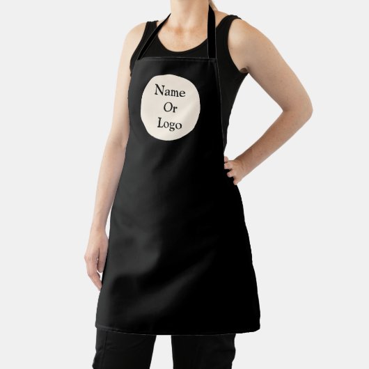 ブラックロゴのパーソナライズ エプロン (インサイチュ)