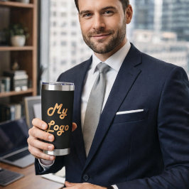 ブラックロゴのビジネス・コーポレート 保温保冷タンブラー