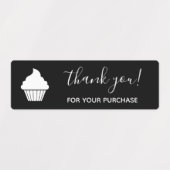 ブラックロゴの購入に感謝カスタマイズする ラベル (デザイン1)
