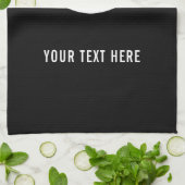 ブラックロゴの追加カスタム文字プロモーション キッチンタオル (折り畳み)