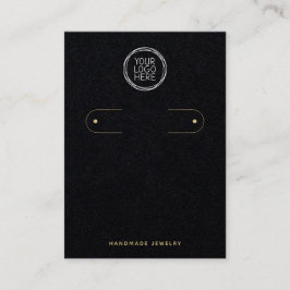 ブラックロゴの追加フープのイヤリング表示カード コーリングカード