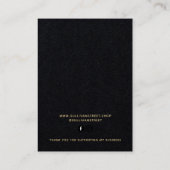 ブラックロゴの追加フープのイヤリング表示カード コーリングカード (裏面)