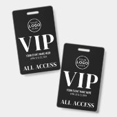 ブラックロゴオールアクセスパスイベントVIP バッジ (正面&裏面)