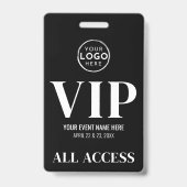 ブラックロゴオールアクセスパスイベントVIP バッジ (正面)