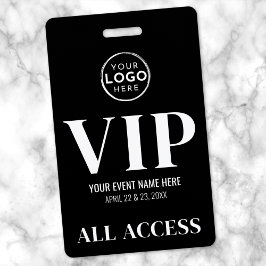 ブラックロゴオールアクセスパスイベントVIP バッジ