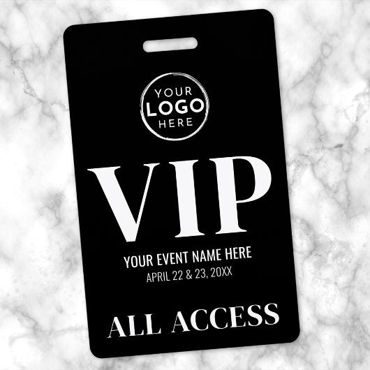 ブラックロゴオールアクセスパスイベントVIP バッジ