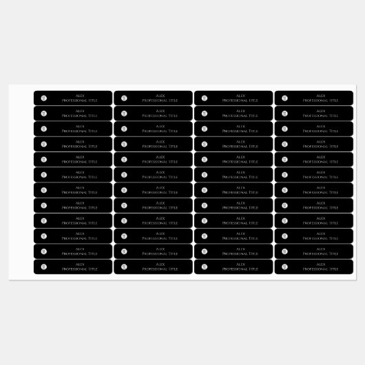 ブラックロゴカスタムビジネス名(&W) ラベル (シート)