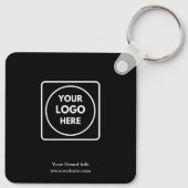 ブラックロゴキーチェーン | カスタム販売促進 キーホルダー (裏面)