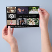 ブラックロゴコラージュプロフェッショナル写真家QR チラシ (ハンドル)