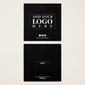 ブラックロゴソーシャルメディアプロフェッショナルつるラベル (正面&裏面)