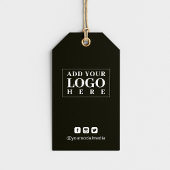 ブラックロゴソーシャルメディアプロフェッショナルつるラベル ギフトタグ