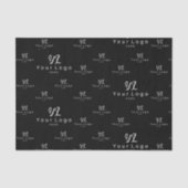 ブラックロゴパターンビジネスブランドシンプル包装 薄葉紙 (正面)