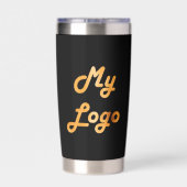 ブラックロゴビジネス企業の 保温保冷タンブラー (背面)